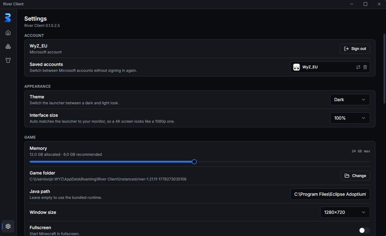 Launcher settings