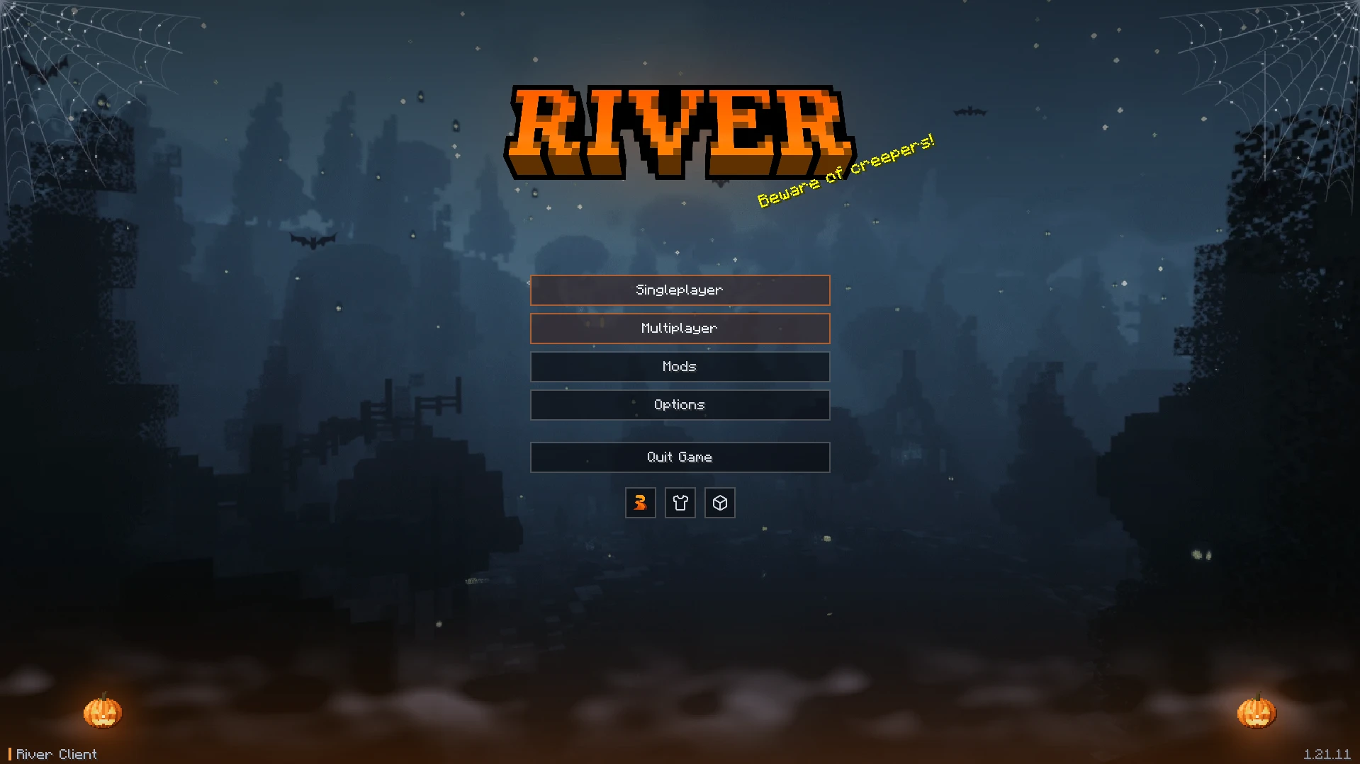 The Halloween title screen